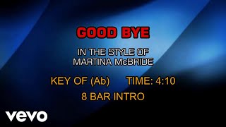 Martina McBride - Good Bye (Karaoke)