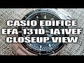 Casio EFA-131D-1A1V Edifice Watch // Closeup ...
