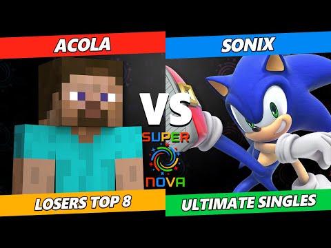 Supernova 2024 TOP 8 - Acola (Steve) Vs. Sonix (Sonic) Smash Ultimate Tournament