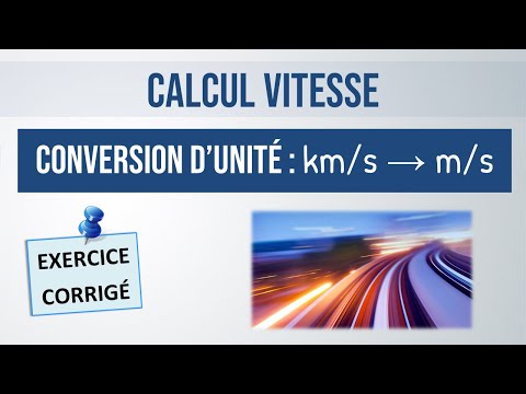 Calculer une VITESSE (conversions) ✏️ Exercice | Physique-Chimie (collège, lycée)