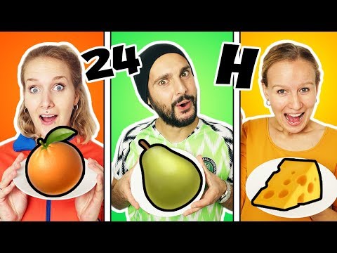 24 Stunden DIE FARBE ESSEN DIE MAN TRÄGT - Nina, Kaan & Kathi mampfen 1 Tag nur einen Farbton