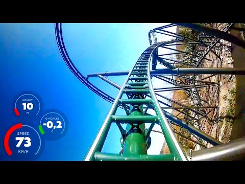 Kondaa! Awesome New Roller Coaster at Walibi Belgium!  Front Seat POV!