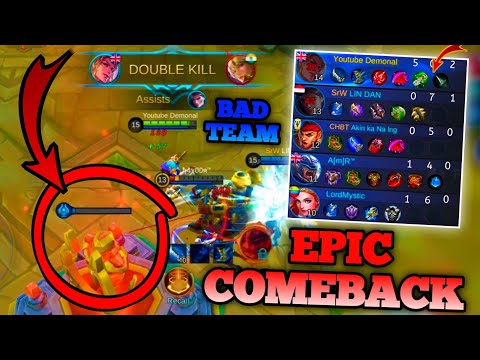 EPIC COMEBACK WITH A BAD TEAM PLAYING LANCELOT ZODIAC SKIN | MOBILE LEGENDS