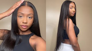 ISEEHAIR WEAR GO V5|TINY KNOTS PRE-BLEACHED STRAIGHT HD LACE WIG @ISEEHAIR #ISEEHAIR