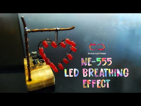 ne555 breathing effect | Fade ON fade OFF led light | ne555 projects | breathing led flasher |