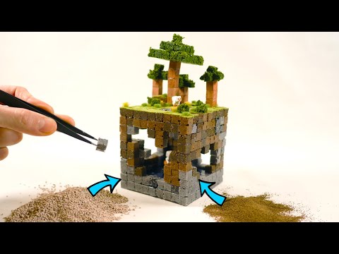 I made a MINECRAFT Biome out of REAL DIRT and ROCKS
