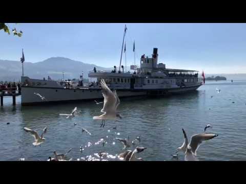 Dampfschiff auf dem Zürichsee SWITZERLAND 2018