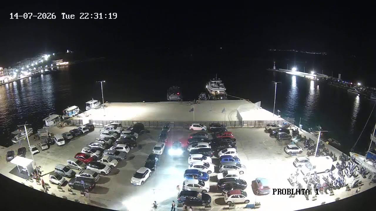 Live webcam view of Tinos Inner Harbor