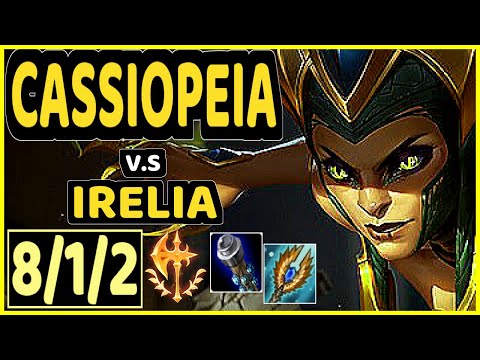 EVROT (CASSIOPEIA) vs IRELIA - 8/1/2 KDA MID CHALLENGER GAMEPLAY - BR
