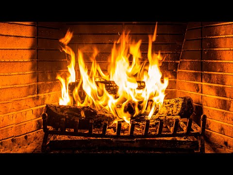 ???? Relaxing Fireplace (24/7)????Fireplace with Burning Logs & Fire Sounds