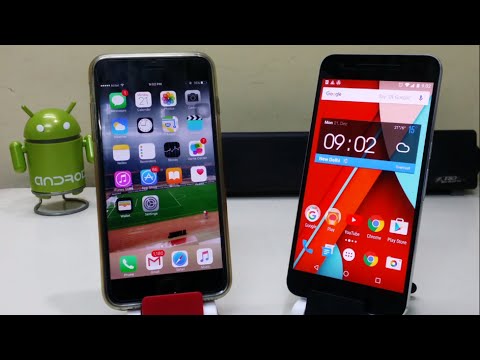 Nexus 6P Marshmallow 6.0.1 VS iPhone 6 Plus IOS 9.2 - Speed Test