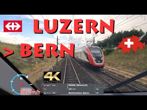 CAB RIDE 4K 🇨🇭 Luzern - Bern IR 15 / Bahn-2000-Strecke 🚄 RABe 502 Twindexx Duplex TGL SBB CFF FFS 🛤