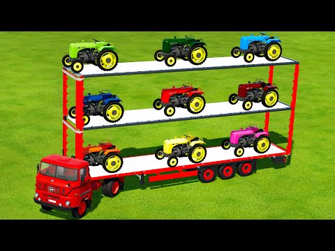 TRANSPORT SMALL TRACTORS WITH TRIPLE TRAILER AND SMALL TRUCK - Farming Simulator 22