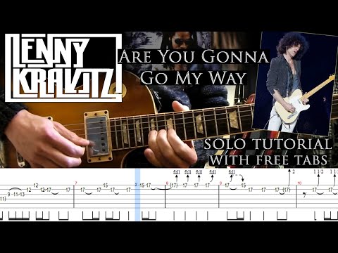 Lenny Kravitz - Are You Gonna Go My Way guitar solo lesson (with tablatures and backing tracks)