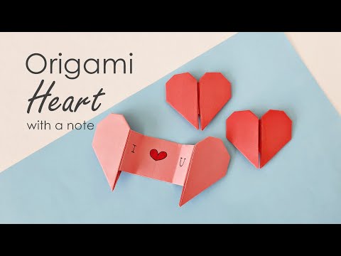 Origami Heart with Message | Origami Hearts | Paper Heart | Valentine Craft Ideas