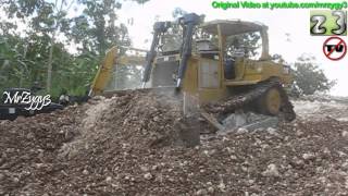 Dozer Cat D6R Pushing Massive Limestone Dirt