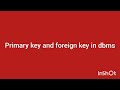 primary key and foreign key in DBMS