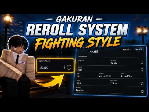 Gakuran Roblox How to Reroll Stats Guide