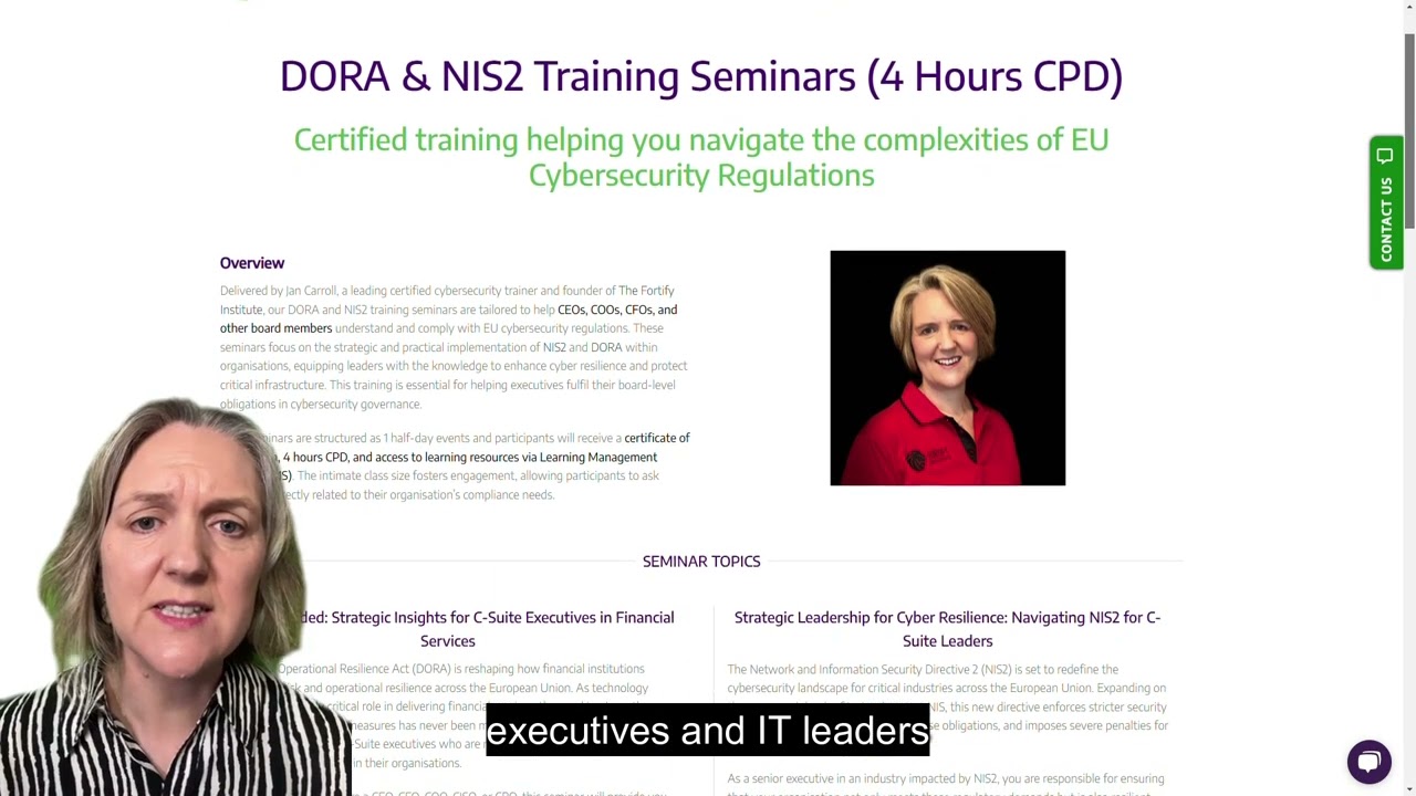CommSec DORA and NIS2 Training