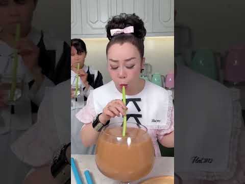 ถ้าโลกนี้ไม่มีหลอด จะใช้อะไรดูด? #asmr #cake #asmr