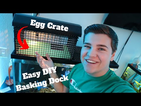 DIY Above Tank Basking Area for Turtles (Egg Crate Turtle Basking Spot)