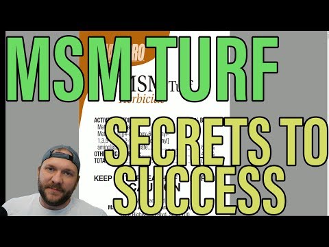 MSM Turf - Metsulfuron methyl - The Secrets to Success