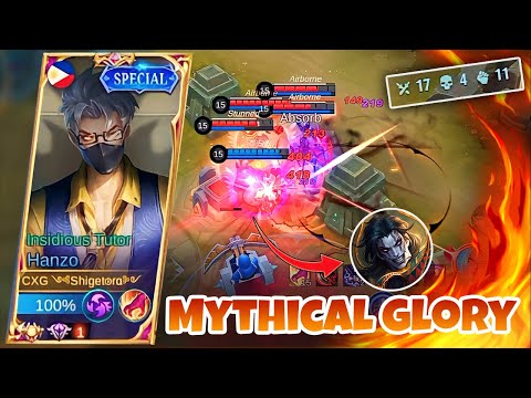 HANZO IN MYTHICAL GLORY LAB | TRIO GAMEPLAY | MOBILE LEGENDS