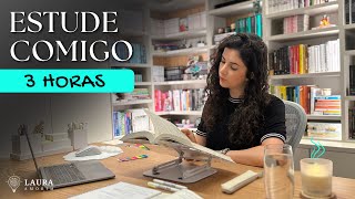 Estude comigo em TEMPO REAL (3 horas) #366 | Study with me | Laura Amorim