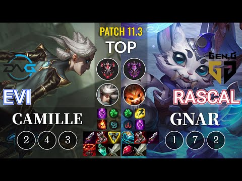 DFM Evi Camille vs GEN Rascal Gnar Top - KR Patch 11.3