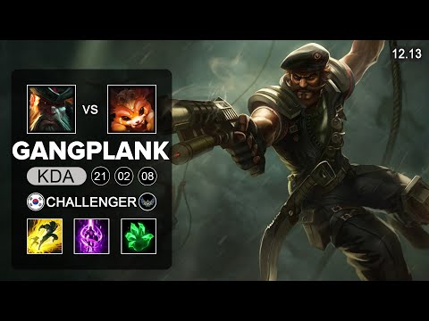Gangplank vs Gnar Top - KR Challenger - Patch 12.13 Season 12