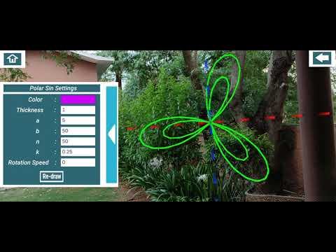 Polar sin curve generation in AR using ARMath App