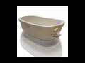 Beige Marble Oval Bathtub: Warm-Colored Masterpiece for Your Bathroom 🛁✨