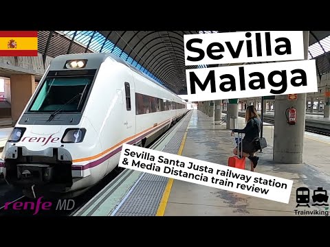 Renfe Media Distancia train from Sevilla to Malaga, Sevilla Santa Justa station & train review