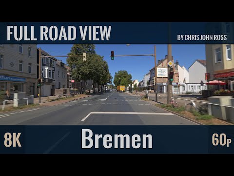 Bremen, Germany: Gröpelingen, Burglesum - Gröpelinger Heerstraße, Rotdornallee - 8K (4320p/60p) UHD