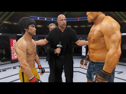 Bruce Lee vs. Gold Hulk - EA Sports UFC 4 - Dragon Fights 🔥🐲