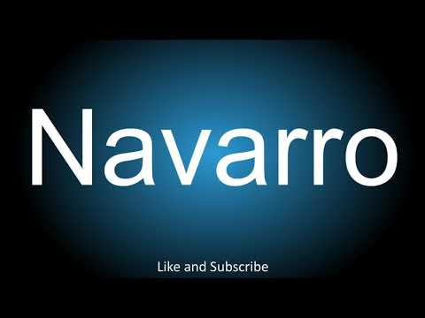 How to correctly pronounce in Spanish - Navarro.