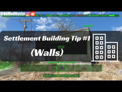 Fallout 4 Settlement Building Tip #1 (Walls)