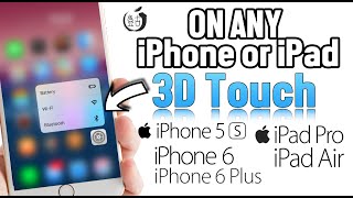 Enable 3D Touch on Any iPhone or iPad iOS 9.3.3 Jailbreak