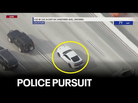 Police pursuit in southern California