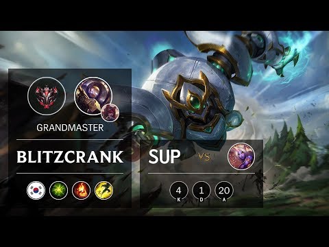 Blitzcrank Support vs Soraka - KR Grandmaster Patch 9.17