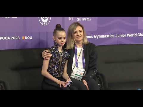 Taisiia Onofriichuk Clubs Final 29,750 SILVER - Junior World Championships Cluj-Napoca 2023