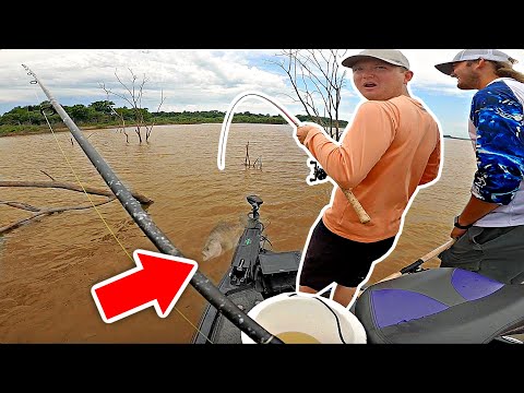 HOOKED UP w/ TROPHY Fish in Ultra-Muddy Water!!