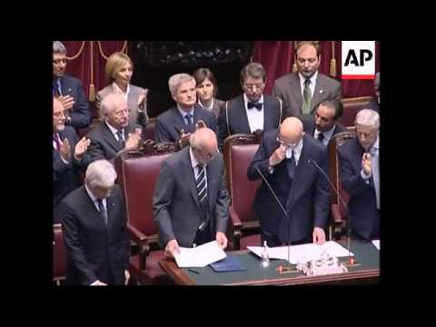 Giorgio Napolitano sworn in as President