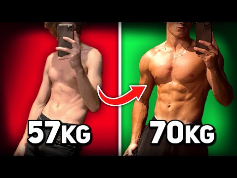 My 1 YEAR Skinny to Muscular Transformation (17-18)