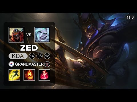 Zed Mid vs Viego - KR Grandmaster Patch 11.8