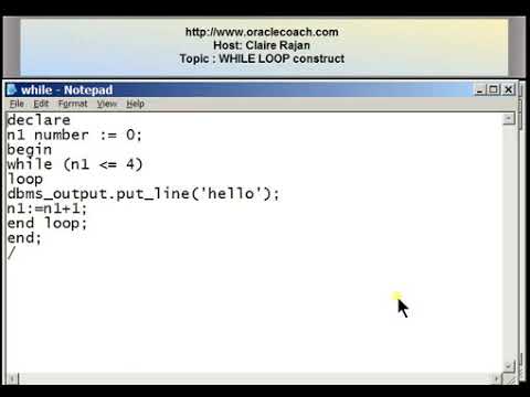 Pl18 Pl Sql Tutorial While Loop Statement Hands On