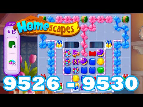 Homescapes Level 9526 - 9530 HD | 3 - match puzzle game | Gameplay | android | 9527 | 9528 | 9529