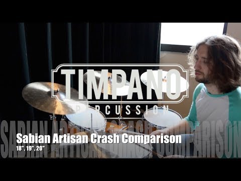 Sabian Artisan Crash Comparison: 18, 19, 20"