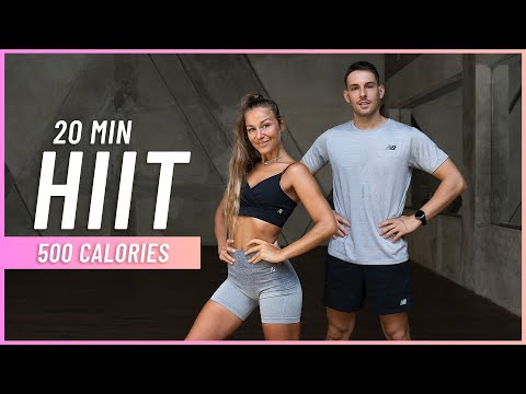 BURN 500 CALORIES with this 20 Minute Cardio HIIT Workout (No Equipment, No Repeats)