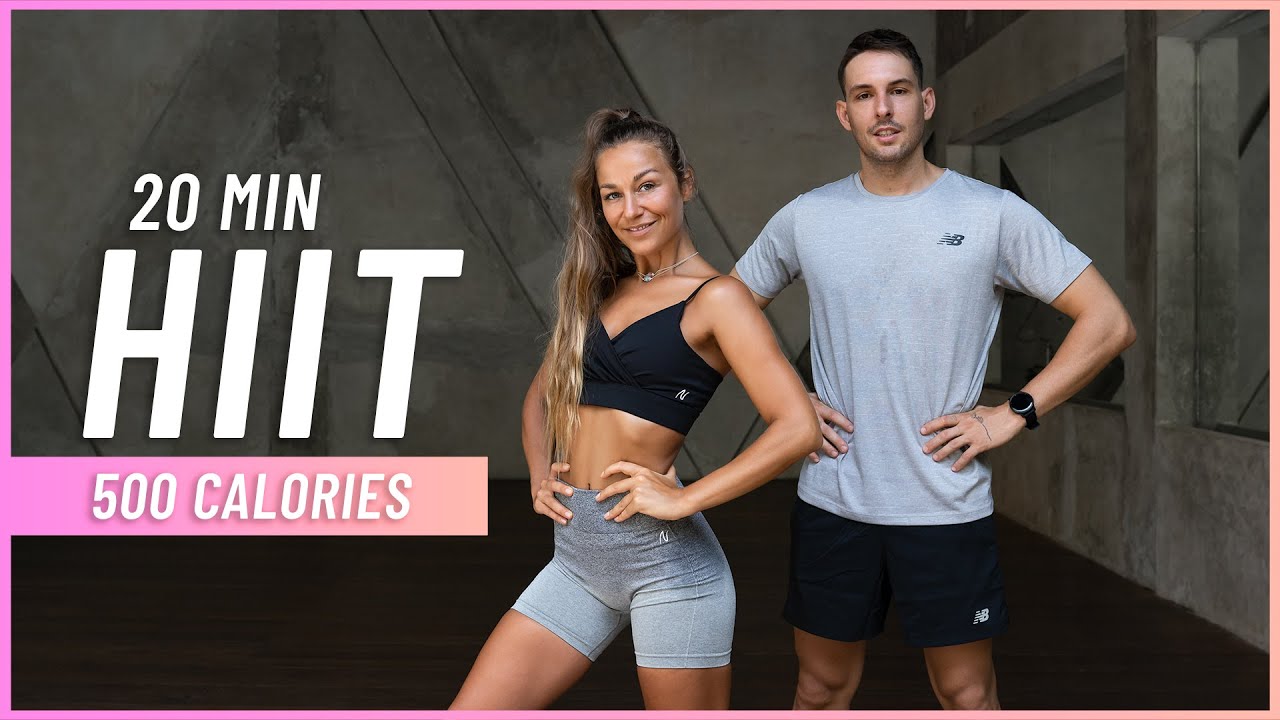 BURN 500 CALORIES with this 20 Minute Cardio HIIT Workout (No Equipment, No Repeats) - YouTube